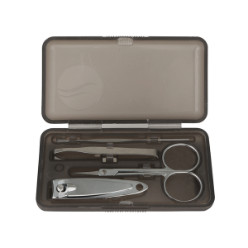 Includes:Nail Scissors, Nail Clipper, Tweezer and Cuticle Pusher - Material: Stainless Steel Tools